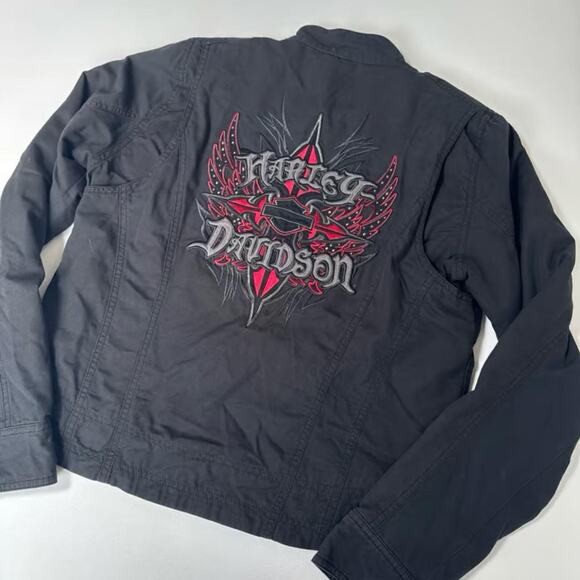 Y2K Harley Davidson Zip Up Jacket - Picture 1 of 8